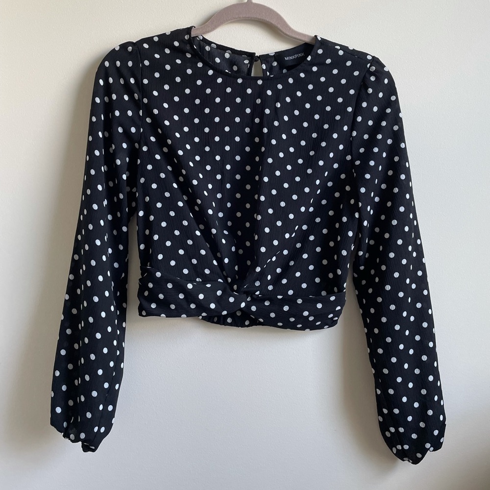 Black & white blouse
